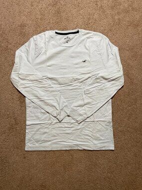 Hollister Must-Have Collection White Long Sleeve Shirt